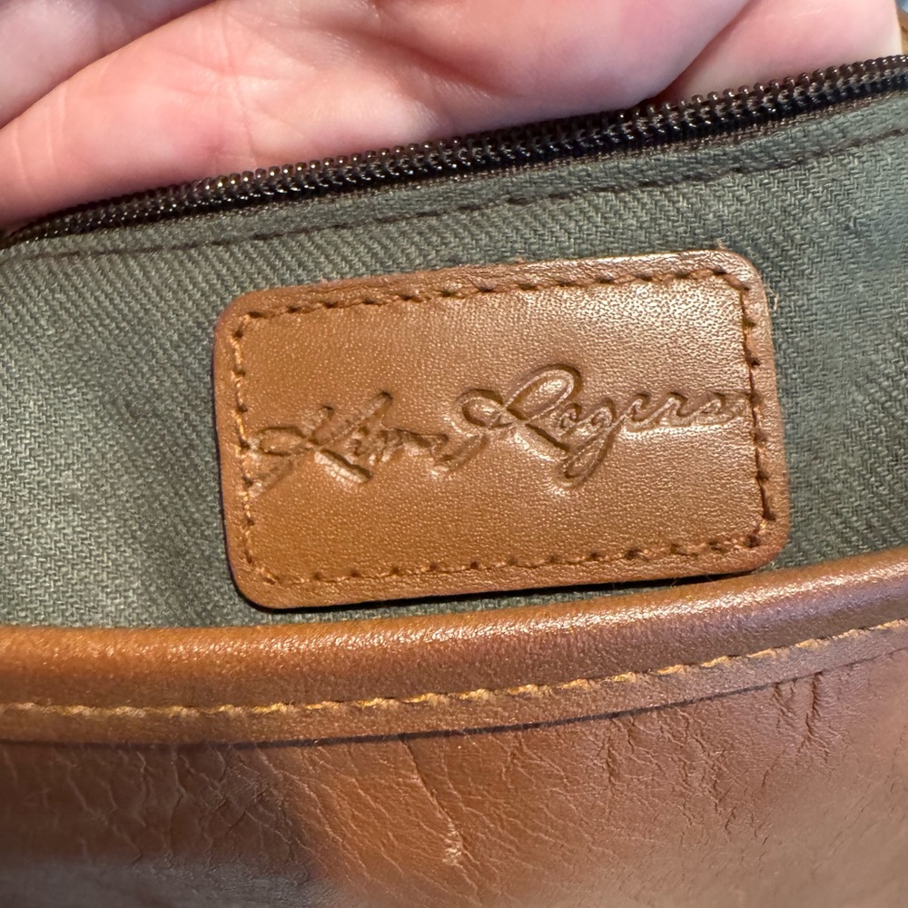 Kim Rogers Suede-Lined Tan Shoulder Bag Interior - Picture 10 of 10
